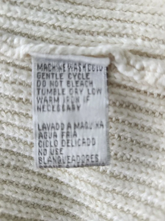 Cream Ribbed Knit Sweater - Women's - Picture 4 of 7